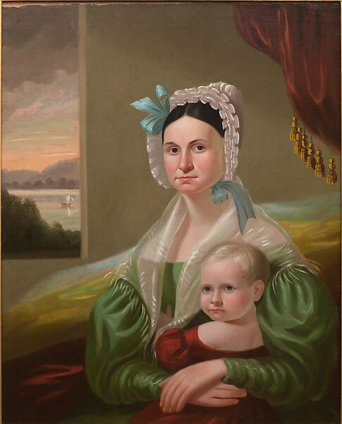 Mrs. David Steele Lamme (Sophia Woodson Hickman) and son William Wirt, George Caleb Bingham (American, Augusta County, Virginia 1811–1879 Kansas City, Missouri), Oil on canvas, American 