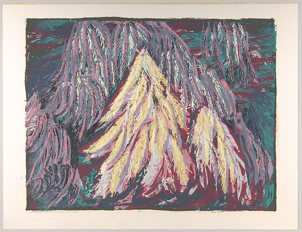 The Glorification of the Forest, Elise Rosen (American, born Vienna, Austria, 1895), Screenprint 