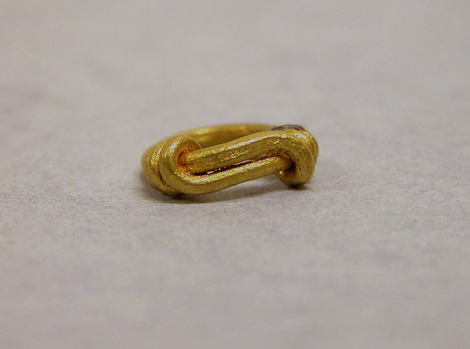 Pair of Earrings, Rope Twist, Gold, Indonesia (Central Java)