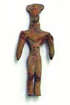 Male figure with Flared Headdress, Terracotta, Baluchistan 