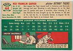 Card Number 44, Ned Garver, Pitcher, Detroit Tigers, from "1954 Topps Regular Issue" series (R414-8), issued by Topps Chewing Gum Company., Issued by Topps Chewing Gum Company (American, Brooklyn), Commercial color lithograph