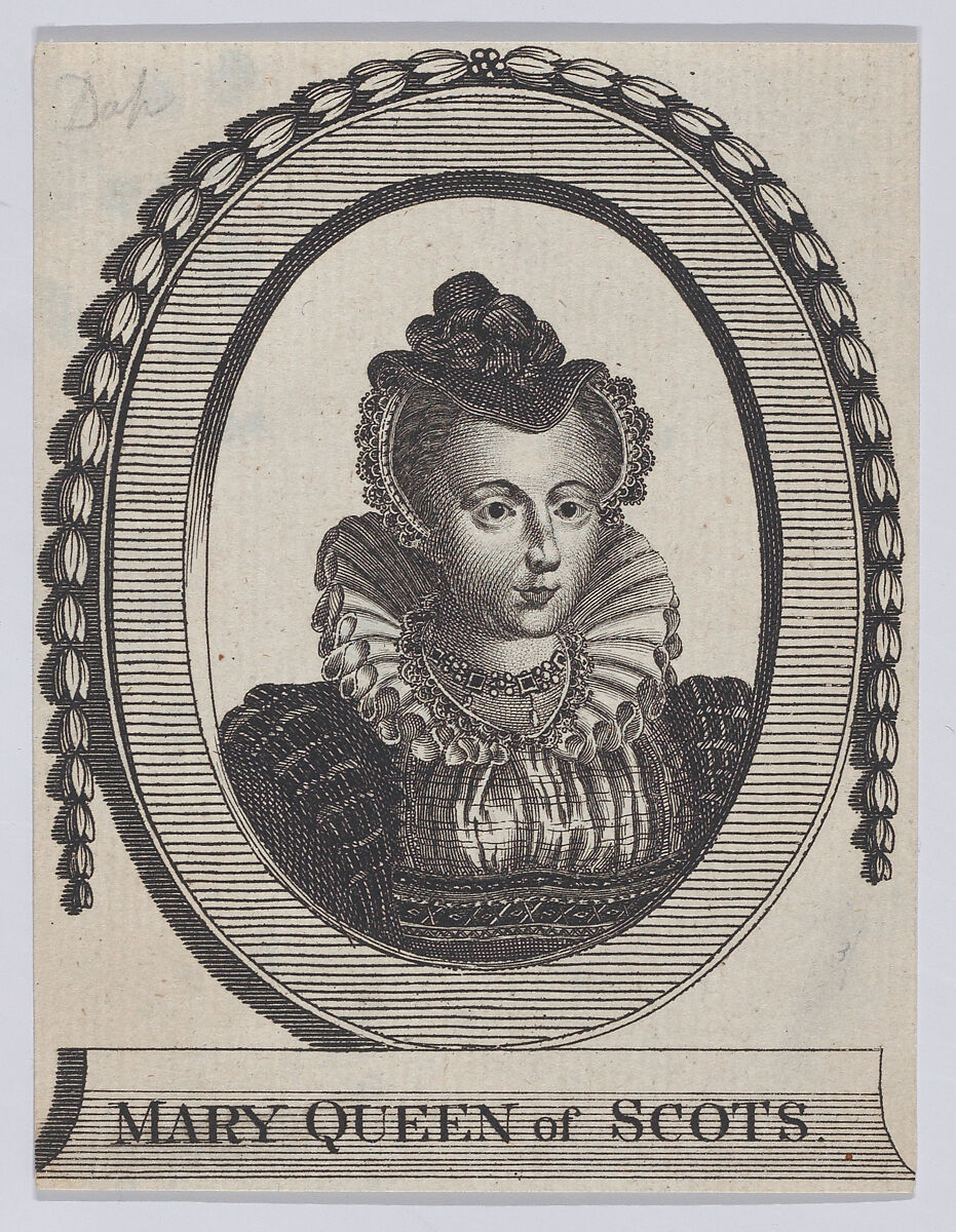 Mary, Queen of Scots, After Isaac Oliver (British, ca. 1565–1617), Engraving 