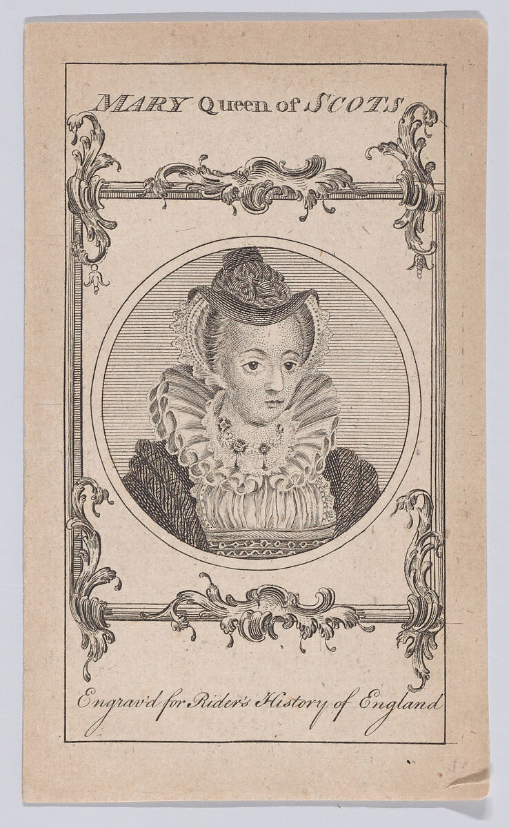 Mary, Queen of Scots, After Isaac Oliver (British, ca. 1565–1617), Engraving 
