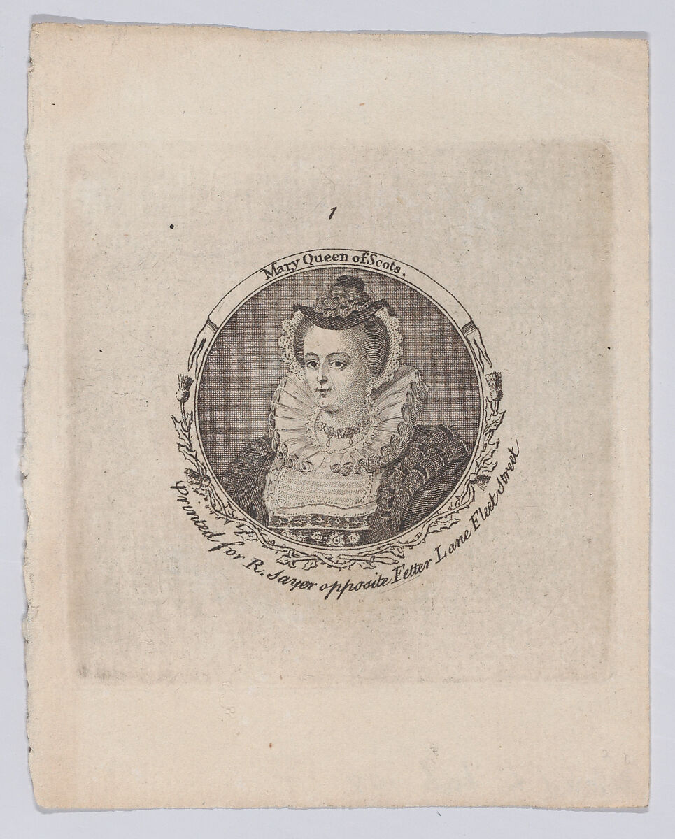 Mary, Queen of Scots, After Isaac Oliver (British, ca. 1565–1617), Stipple engraving 