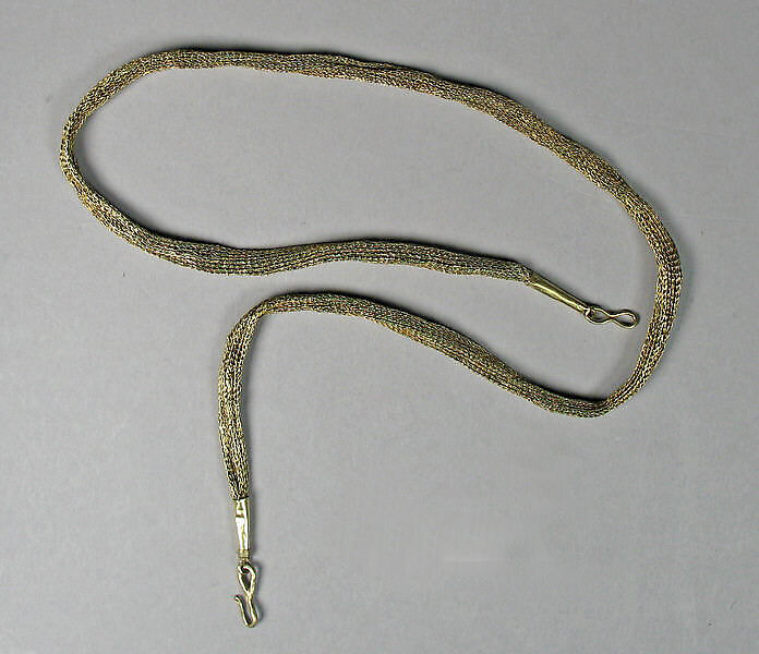 Chain, Loop-in-Loop, Trumpet Ends, Gold, Indonesia (Central Java) 