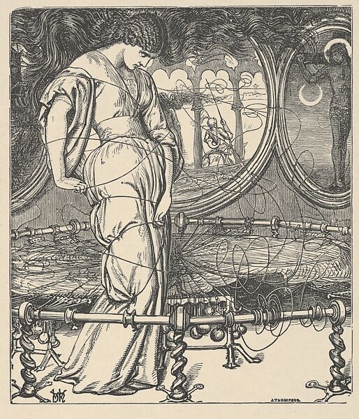 The Lady of Shalott (Tennyson's Poems, New York, 1903), John Thompson (British, Manchester 1785–1866 London), Wood engraving 