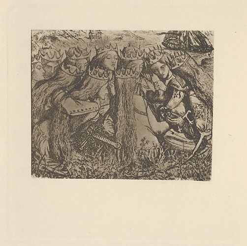 Mythic Uther's Deeply Wounded Son (King Arthur and the Weeping Queens) (Illustration for 