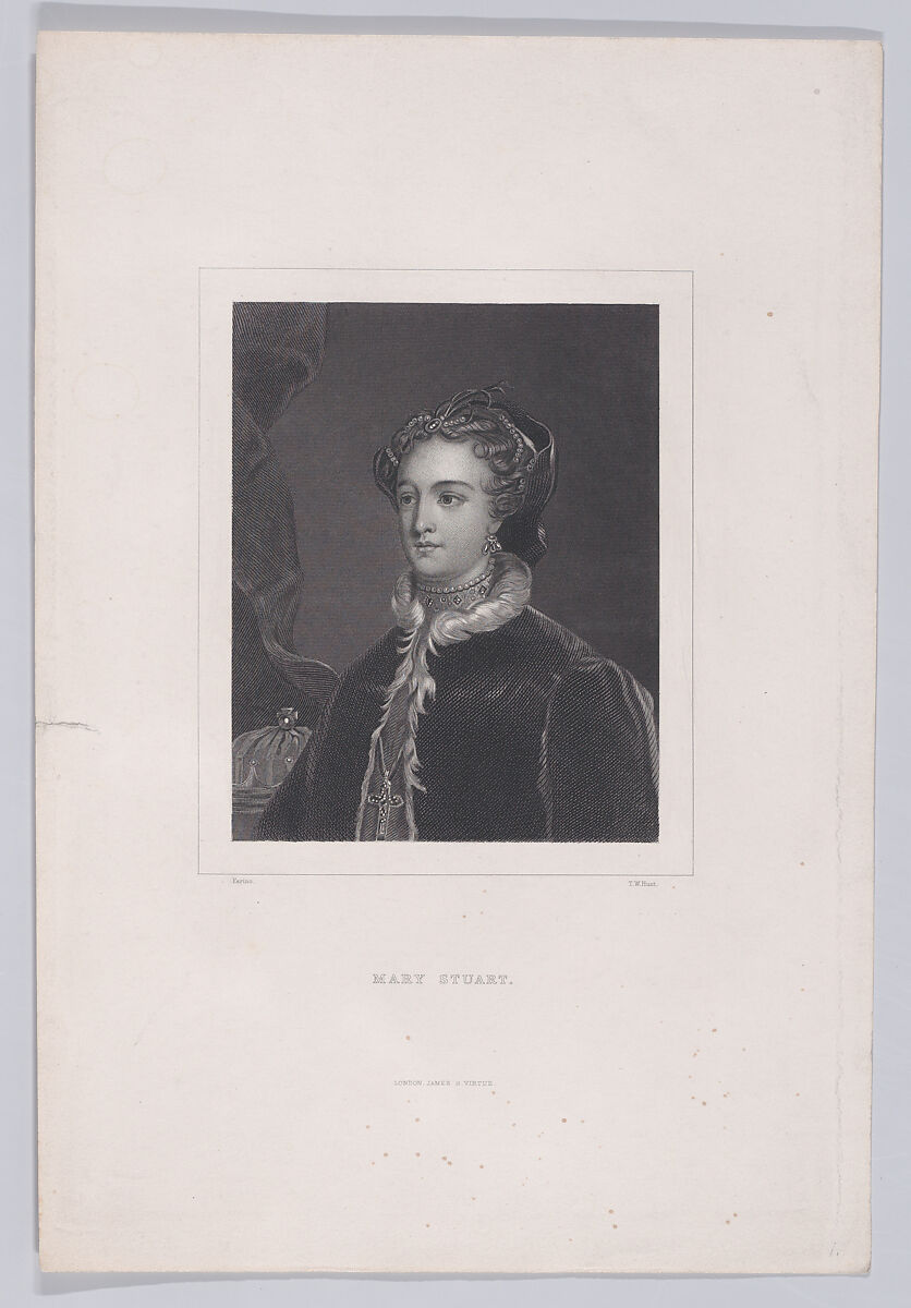 Mary, Queen of Scots (from "The Pictorial History of Scotland," volume 1), Thomas William Hunt (British, active 1850–80), Mezzotint 