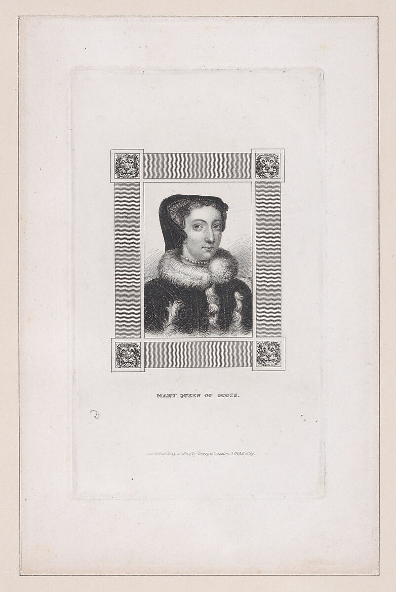 Mary, Queen of Scots, George Smeeton (British, active London, 1800–28), Stipple engraving 