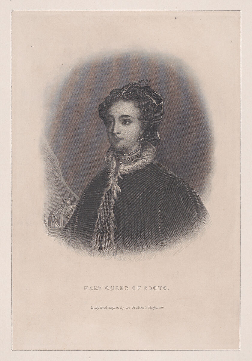 Mary, Queen of Scots (frontispiece, from "Graham's Magazine," volume 46, number 4), After Thomas William Hunt (British, active 1850–80), Stipple engraving 