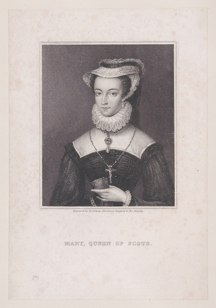 Mary, Queen of Scots, Edward Scriven (British, Alcester 1775–1841 Middlesex), Stipple engraving, etching and engraving 