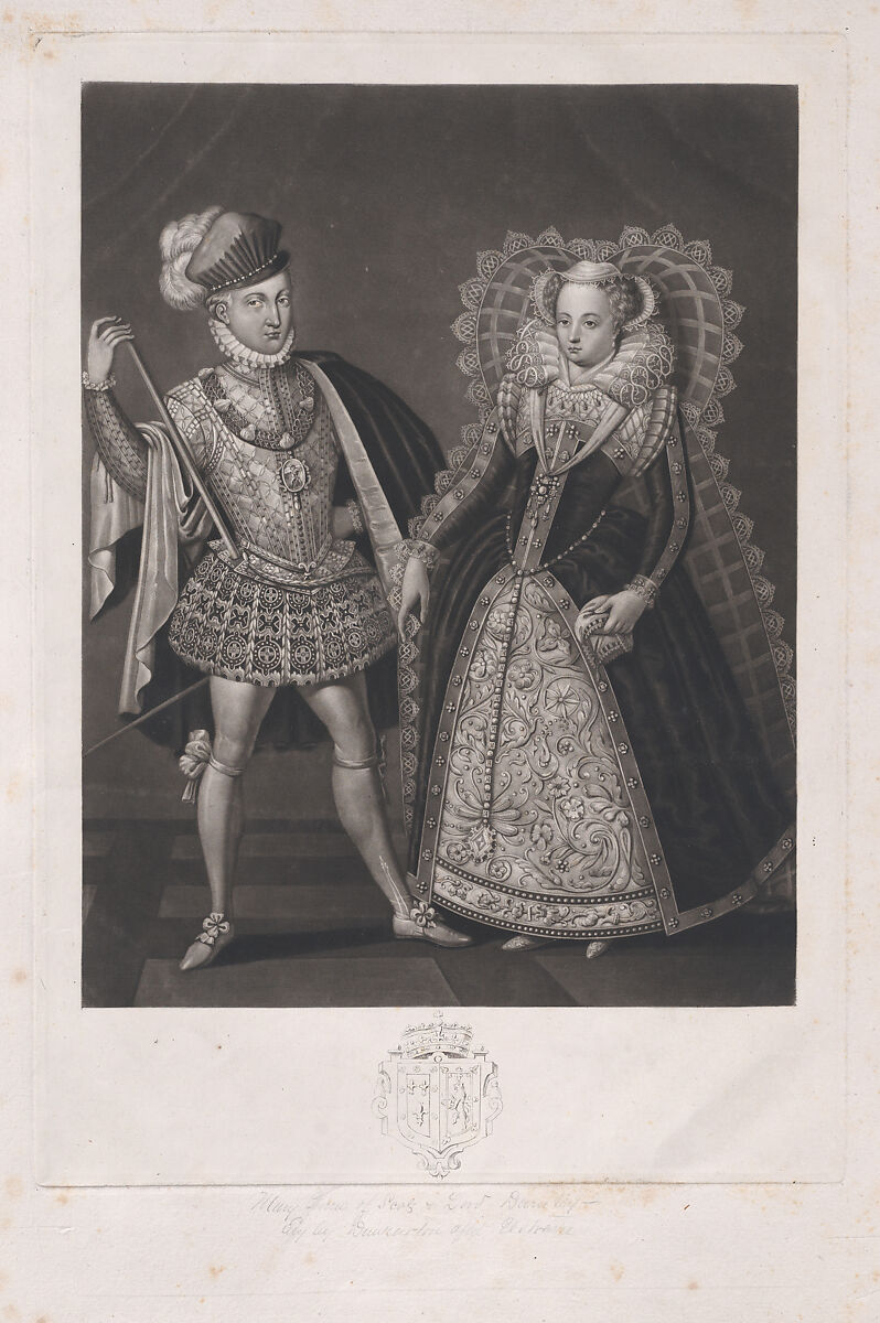 Mary, Queen of Scots and Lord Darnley, Robert Dunkarton (British, London 1744–1811), Mezzotint; proof before letters 