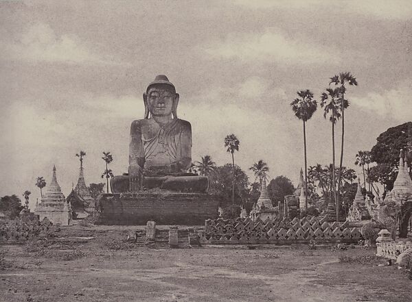 Amerapoora: Colossal Statue of Gautama Close to the North End of the Wooden Bridge, Linnaeus Tripe (British, Devonport (Plymouth Dock) 1822–1902 Devonport) 