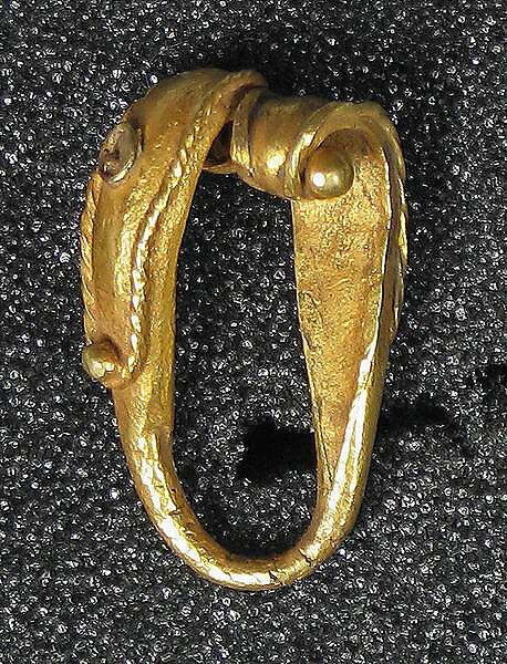 Double Scroll Fertility Earring, Gold, Indonesia (Central Java) 