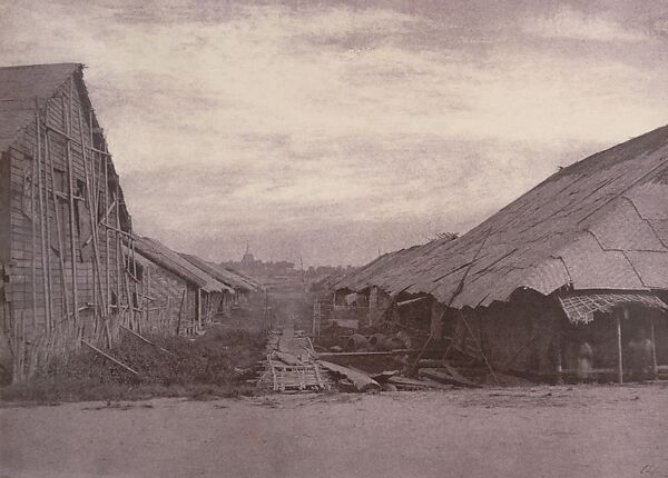 Rangoon:  A Street, Old Style, Linnaeus Tripe (British, Devonport (Plymouth Dock) 1822–1902 Devonport) 