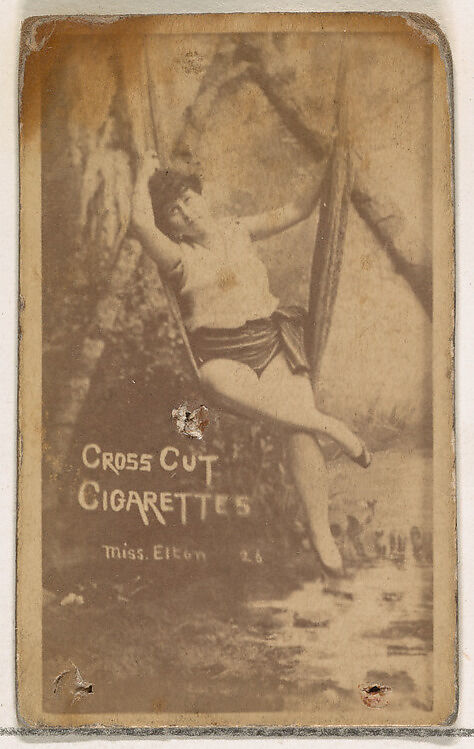 Card Number 26, Miss Elton, from the Actors and Actresses series (N145-1) issued by Duke Sons & Co. to promote Cross Cut Cigarettes, Issued by W. Duke, Sons &amp; Co. (New York and Durham, N.C.), Albumen photograph 