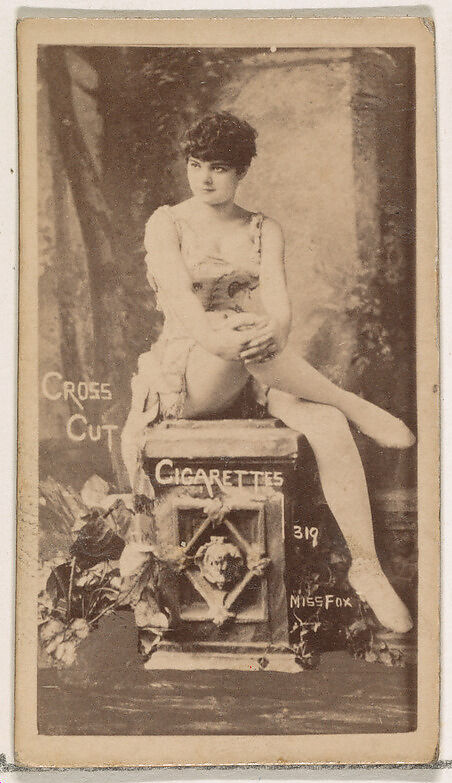 Card Number 319, Miss Fox, from the Actors and Actresses series (N145-1) issued by Duke Sons & Co. to promote Cross Cut Cigarettes, Issued by W. Duke, Sons &amp; Co. (New York and Durham, N.C.), Albumen photograph 