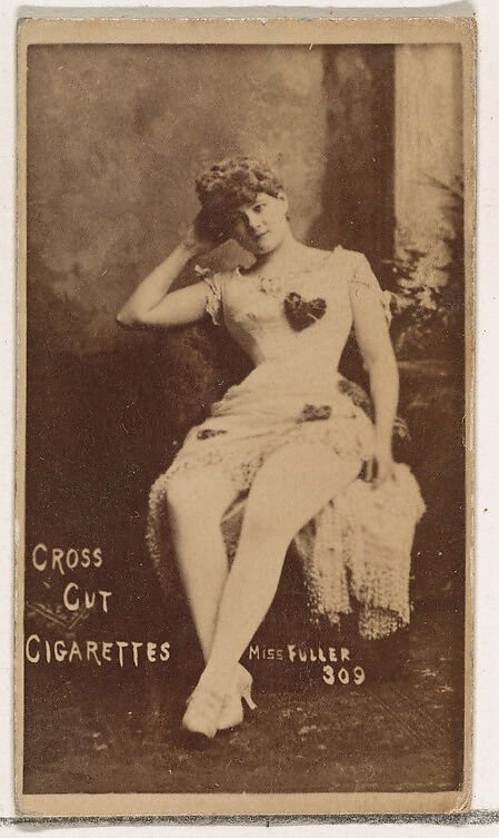 Card Number 309, Miss Fuller, from the Actors and Actresses series (N145-1) issued by Duke Sons & Co. to promote Cross Cut Cigarettes, Issued by W. Duke, Sons &amp; Co. (New York and Durham, N.C.), Albumen photograph 