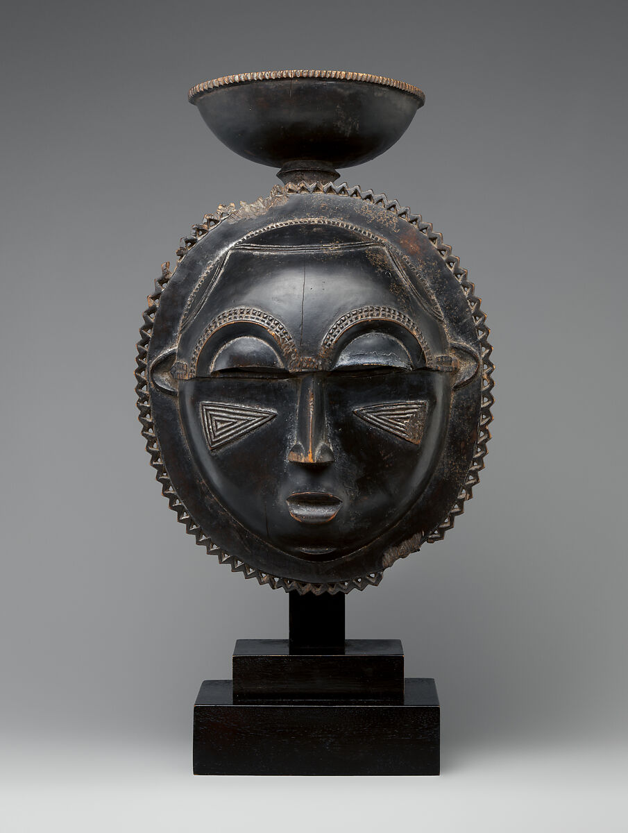 Moon Mask, Wood, Baule peoples 