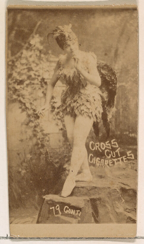Card Number 79, Conti, from the Actors and Actresses series (N145-1) issued by Duke Sons & Co. to promote Cross Cut Cigarettes, Issued by W. Duke, Sons &amp; Co. (New York and Durham, N.C.), Albumen photograph 