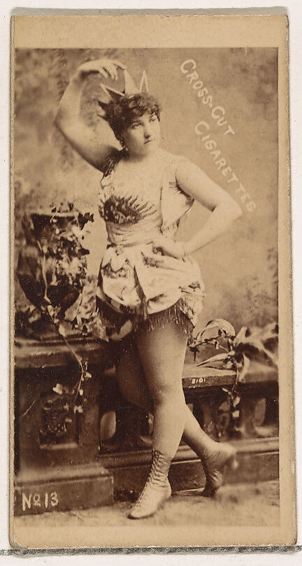 Card Number 13, from the Actors and Actresses series (N145-1) issued by Duke Sons & Co. to promote Cross Cut Cigarettes, Issued by W. Duke, Sons &amp; Co. (New York and Durham, N.C.), Albumen photograph 