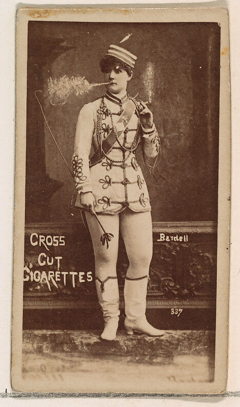 Card Number 337, Bardell, from the Actors and Actresses series (N145-1) issued by Duke Sons & Co. to promote Cross Cut Cigarettes, Issued by W. Duke, Sons &amp; Co. (New York and Durham, N.C.), Albumen photograph 