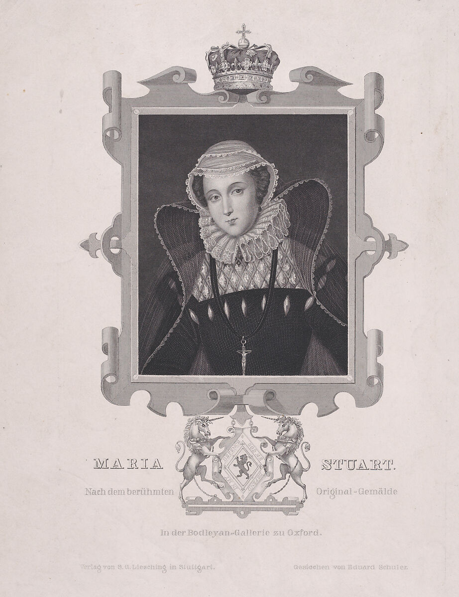 Mary, Queen of Scots, Edouard Schuler (French, Strasbourg 1806–1882 Baden-Baden), Stipple engraving 