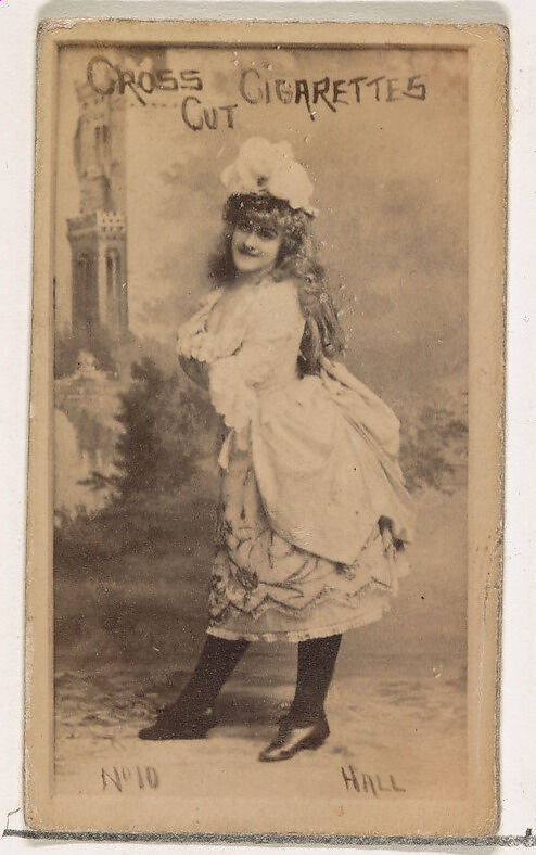 Card Number 10, Hall, from the Actors and Actresses series (N145-1) issued by Duke Sons & Co. to promote Cross Cut Cigarettes, Issued by W. Duke, Sons &amp; Co. (New York and Durham, N.C.), Albumen photograph 