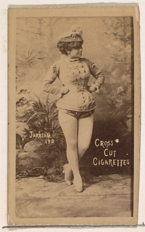 Card Number 152, Jarbeau, from the Actors and Actresses series (N145-1) issued by Duke Sons & Co. to promote Cross Cut Cigarettes, Issued by W. Duke, Sons &amp; Co. (New York and Durham, N.C.), Albumen photograph 
