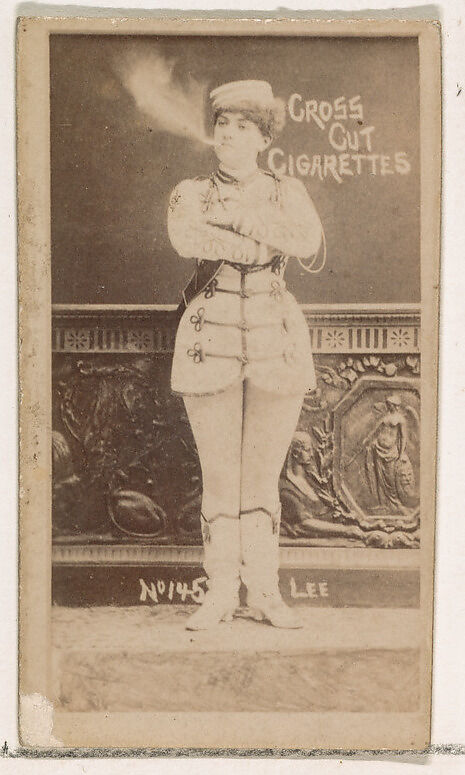 Card Number 145, Lee, from the Actors and Actresses series (N145-1) issued by Duke Sons & Co. to promote Cross Cut Cigarettes, Issued by W. Duke, Sons &amp; Co. (New York and Durham, N.C.), Albumen photograph 