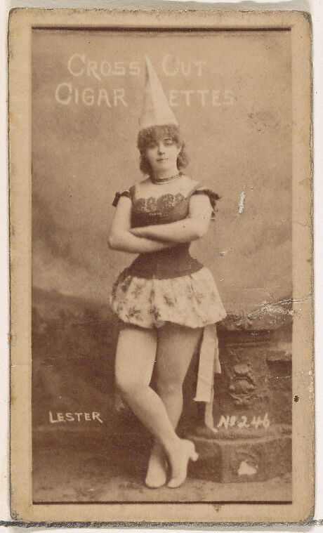 Card Number 246, Lester, from the Actors and Actresses series (N145-1) issued by Duke Sons & Co. to promote Cross Cut Cigarettes, Issued by W. Duke, Sons &amp; Co. (New York and Durham, N.C.), Albumen photograph 