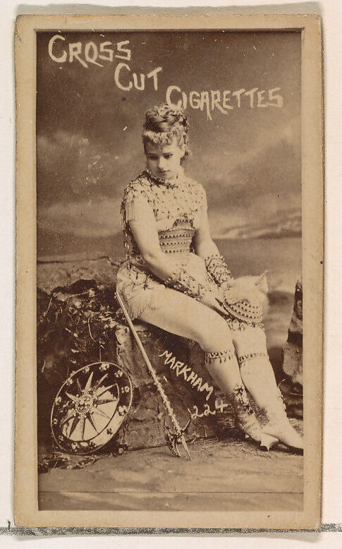 Card Number 224, Markham, from the Actors and Actresses series (N145-1) issued by Duke Sons & Co. to promote Cross Cut Cigarettes, Issued by W. Duke, Sons &amp; Co. (New York and Durham, N.C.), Albumen photograph 