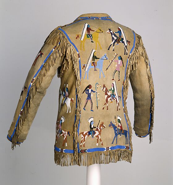 Man's Coat, Native tanned leather, glass beads, pigment, Lakota (Teton Sioux) 