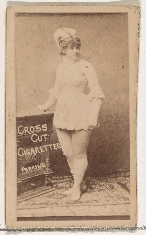 Carrie Perkins, from the Actors and Actresses series (N145-1) issued by Duke Sons & Co. to promote Cross Cut Cigarettes, Issued by W. Duke, Sons &amp; Co. (New York and Durham, N.C.), Albumen photograph 