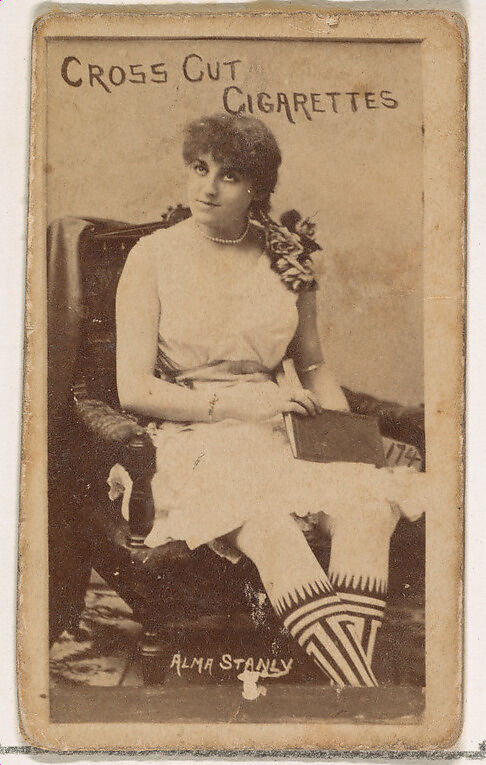 Card Number 174, Alma Stanley, from the Actors and Actresses series (N145-1) issued by Duke Sons & Co. to promote Cross Cut Cigarettes, Issued by W. Duke, Sons &amp; Co. (New York and Durham, N.C.), Albumen photograph 
