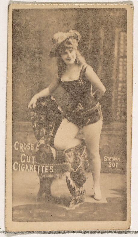 Card Number 307, Stetson, from the Actors and Actresses series (N145-1) issued by Duke Sons & Co. to promote Cross Cut Cigarettes, Issued by W. Duke, Sons &amp; Co. (New York and Durham, N.C.), Albumen photograph 