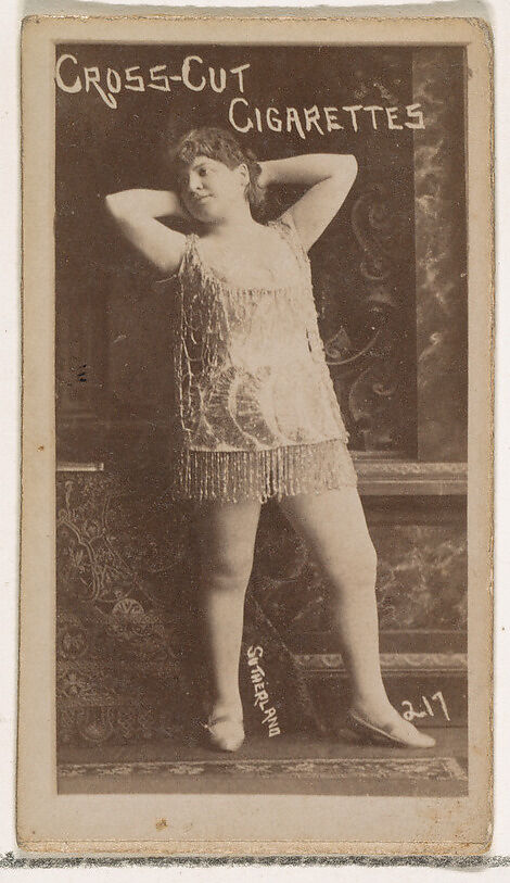 Card Number 217, Sutherland, from the Actors and Actresses series (N145-1) issued by Duke Sons & Co. to promote Cross Cut Cigarettes, Issued by W. Duke, Sons &amp; Co. (New York and Durham, N.C.), Albumen photograph 