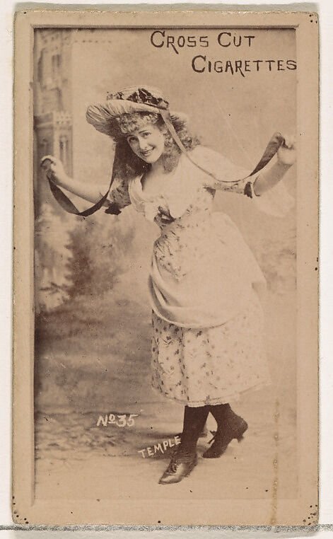 Card Number 35, Rose Temple, from the Actors and Actresses series (N145-1) issued by Duke Sons & Co. to promote Cross Cut Cigarettes, Issued by W. Duke, Sons &amp; Co. (New York and Durham, N.C.), Albumen photograph 