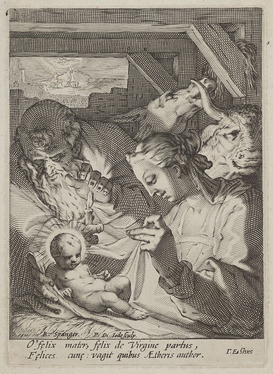 The Nativity, Pieter de Jode I (Netherlandish, Antwerp 1570–Antwerp 1634), Engraving 