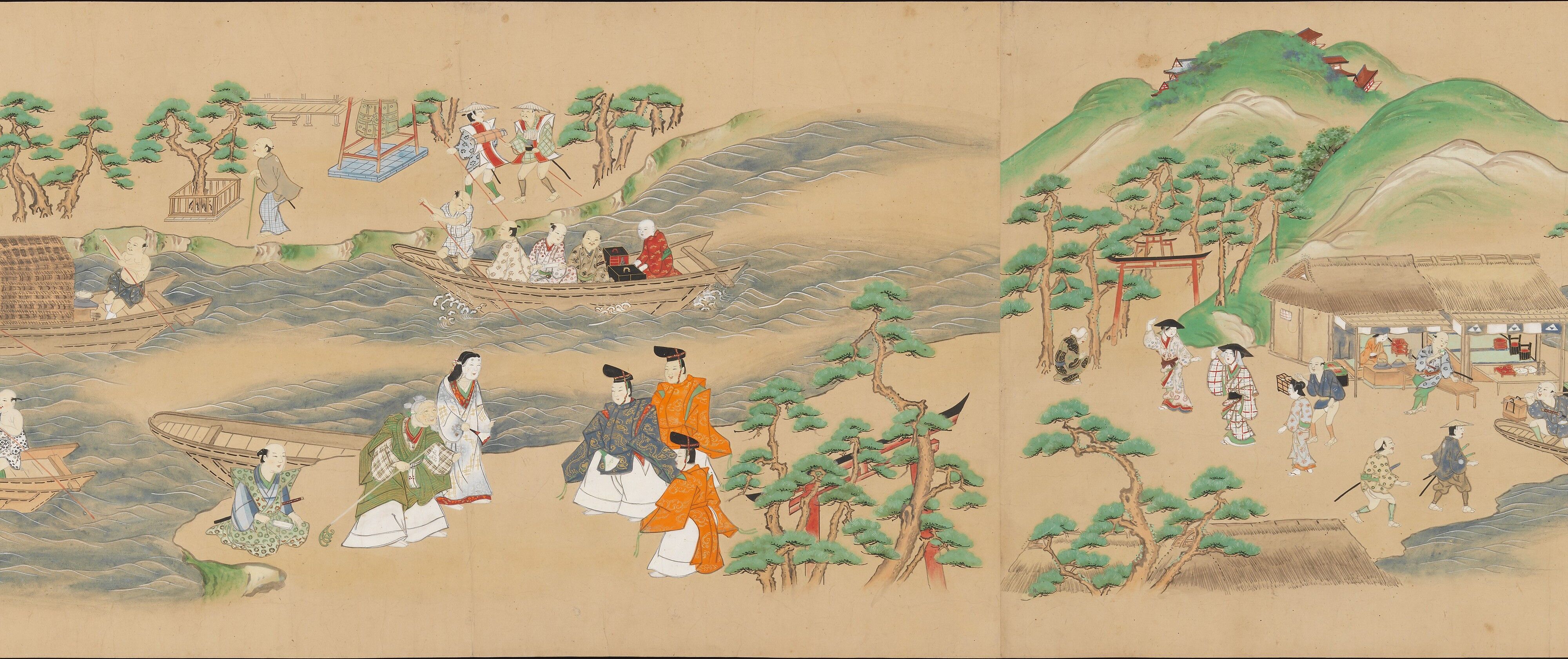 Six Noh Performances in Scenes from Daily Life - Japan - Edo