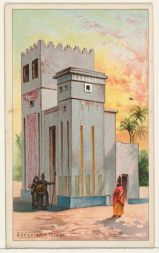 Assyrian House, from the Habitations of Man series (N113) issued by W. Duke, Sons & Co. to promote Honest Long Cut Smoking and Chewing Tobacco