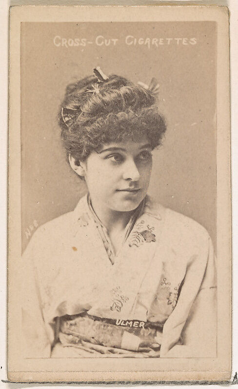 Geraldine Ulmer, from the Actors and Actresses series (N145-1) issued by Duke Sons & Co. to promote Cross Cut Cigarettes, Issued by W. Duke, Sons &amp; Co. (New York and Durham, N.C.), Albumen photograph 