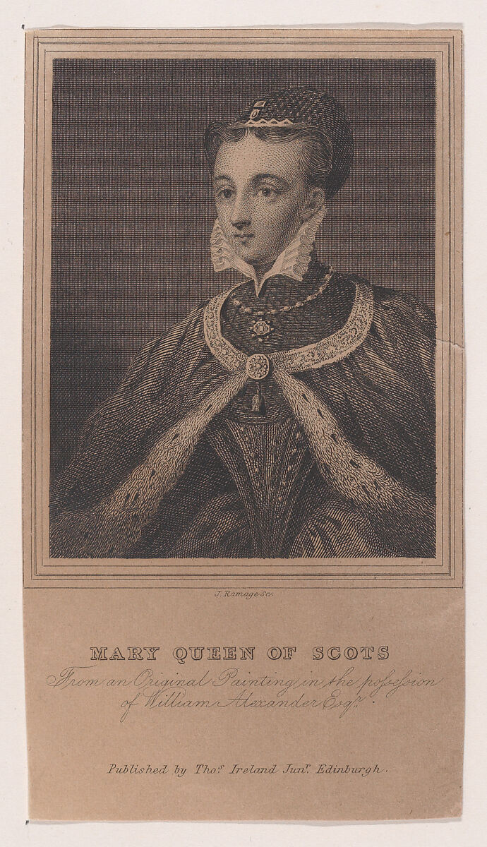 Mary, Queen of Scots, James Ramage (British, active Edinburgh, 1849–62), Engraving 
