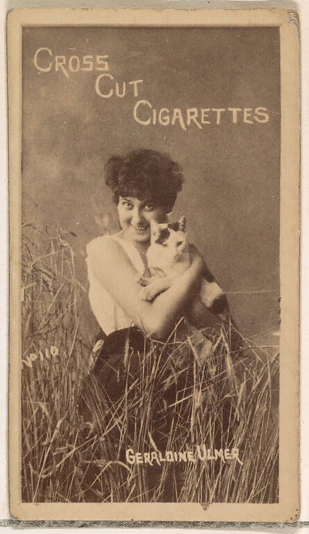Card Number 110, Geraldine Ulmer, from the Actors and Actresses series (N145-1) issued by Duke Sons & Co. to promote Cross Cut Cigarettes, Issued by W. Duke, Sons &amp; Co. (New York and Durham, N.C.), Albumen photograph