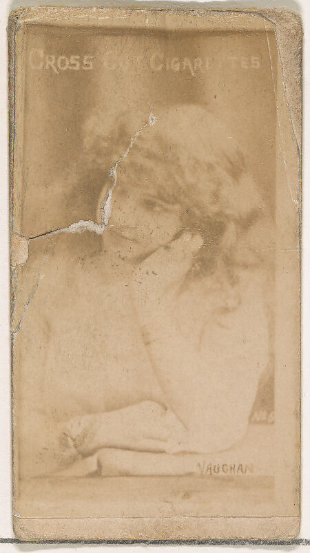 Vaughan, from the Actors and Actresses series (N145-1) issued by Duke Sons & Co. to promote Cross Cut Cigarettes, Issued by W. Duke, Sons &amp; Co. (New York and Durham, N.C.), Albumen photograph 