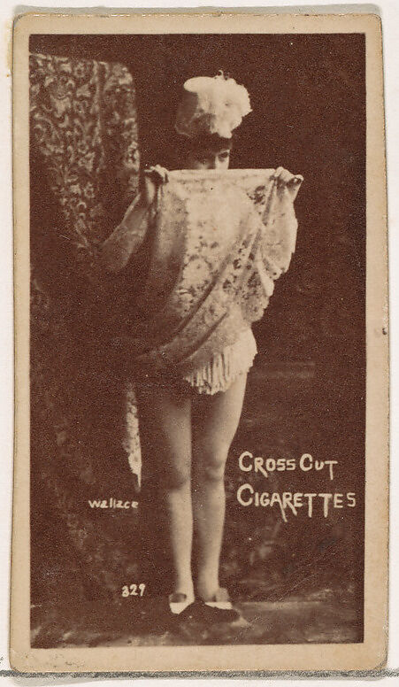 Card Number 329, Wallace, from the Actors and Actresses series (N145-1) issued by Duke Sons & Co. to promote Cross Cut Cigarettes, Issued by W. Duke, Sons &amp; Co. (New York and Durham, N.C.), Albumen photograph 
