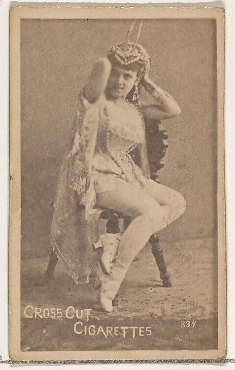 Card Number 334, from the Actors and Actresses series (N145-1) issued by Duke Sons & Co. to promote Cross Cut Cigarettes, Issued by W. Duke, Sons &amp; Co. (New York and Durham, N.C.), Albumen photograph 