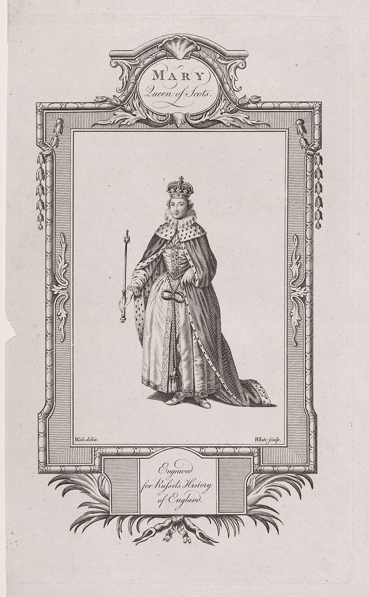 Mary, Queen of Scots (from "A New and Authentic History of England"), Charles White (British, London 1751–1785 London), Engraving 