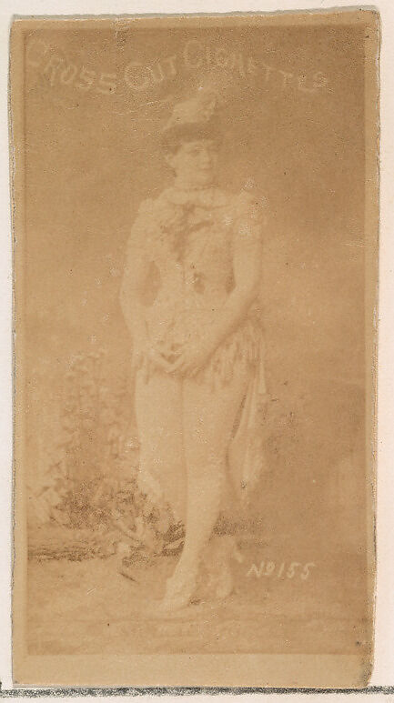 Card Number 155, from the Actors and Actresses series (N145-1) issued by Duke Sons & Co. to promote Cross Cut Cigarettes, Issued by W. Duke, Sons &amp; Co. (New York and Durham, N.C.), Albumen photograph 