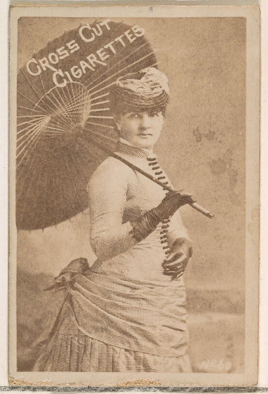 Card Number 60, from the Actors and Actresses series (N145-1) issued by Duke Sons & Co. to promote Cross Cut Cigarettes, Issued by W. Duke, Sons &amp; Co. (New York and Durham, N.C.), Albumen photograph 